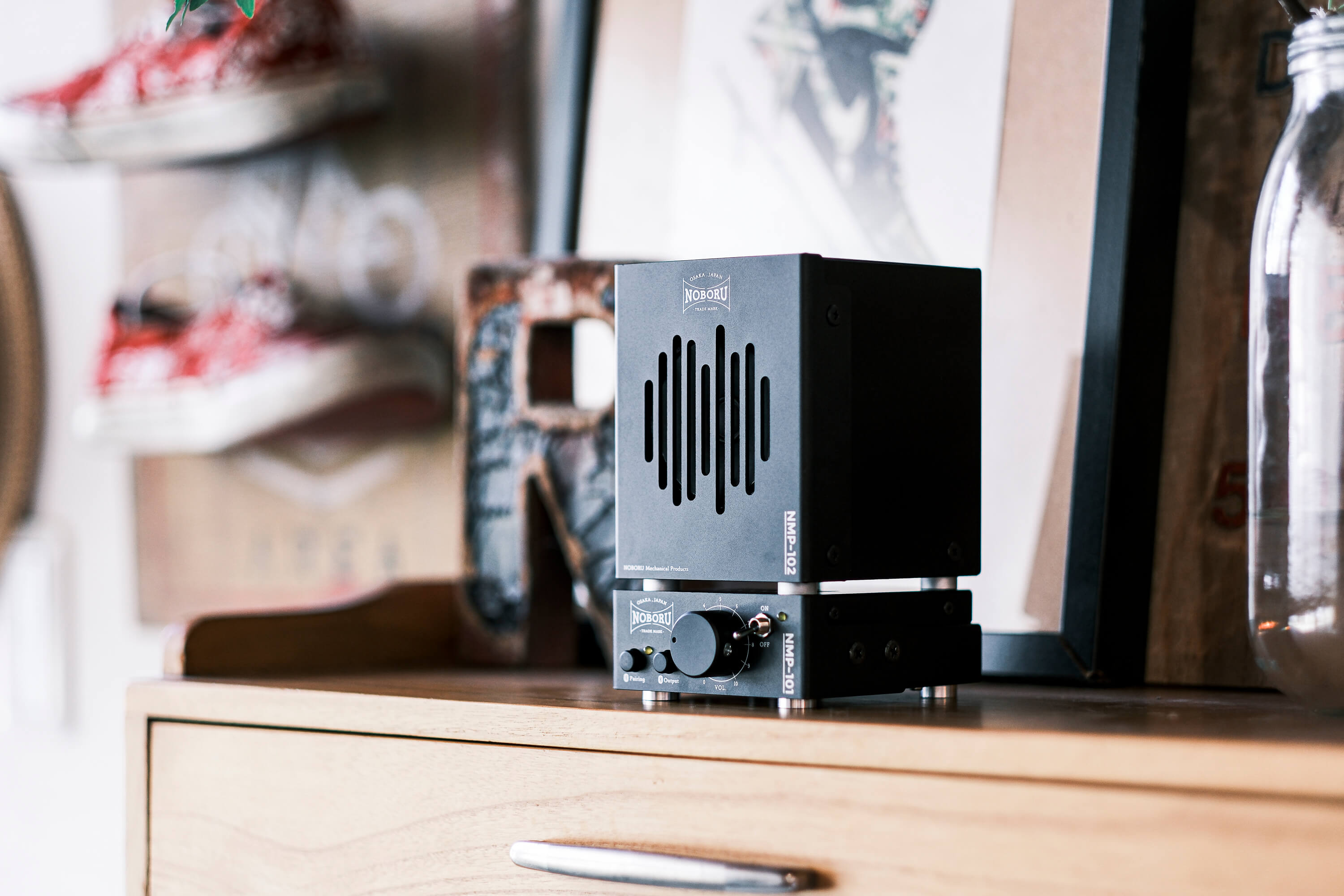 ボックススピーカー単体NMP-102B【ブラック】/スタックアンプ用金属製